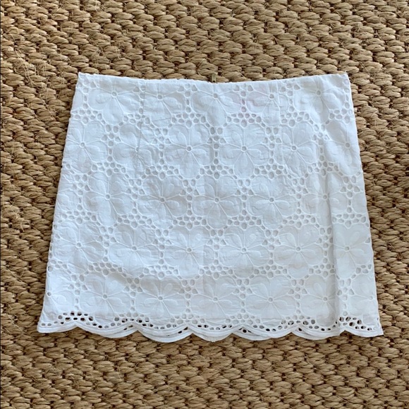 White Lace Lily Pulitzer Skirt - 0